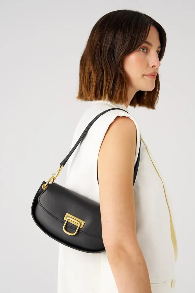 Oroton Baguette Bags Women Colt Small Baguette Black