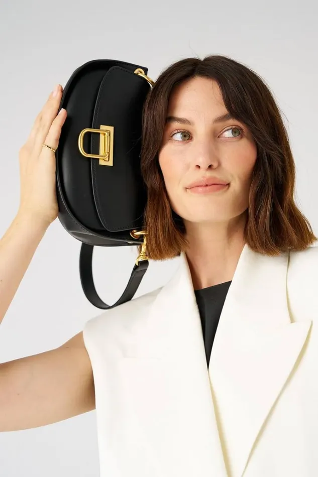 Oroton Baguette Bags Women Colt Small Baguette Black