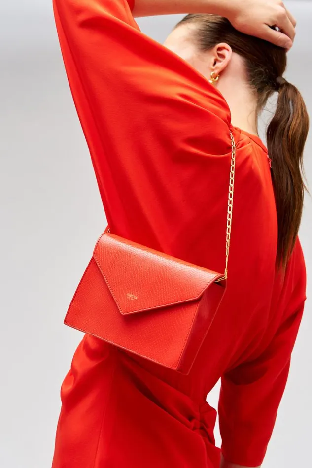 Oroton Clutches Women Mia Texture Clutch True Red