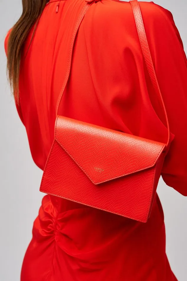 Oroton Clutches Women Mia Texture Clutch True Red