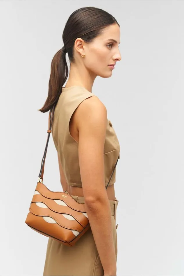 Oroton Crossbody Women Leigh Ric Rac Crossbody Amber