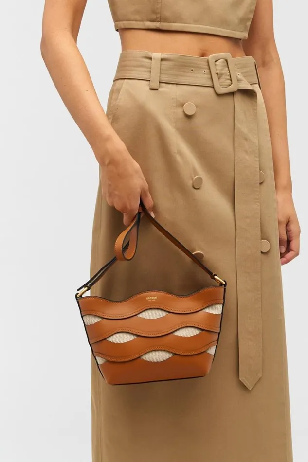 Oroton Crossbody Women Leigh Ric Rac Crossbody Amber