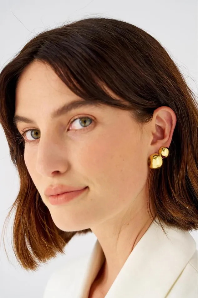 Oroton Earrings Jewellery Josie Mini Huggies 18k Gold