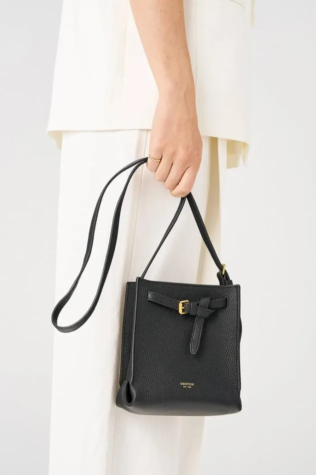 Oroton Mini Bags Women Margot Tiny Bucket Bag Black