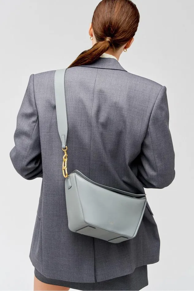Oroton Shoulder Women Fable Day Bag Grey Flannel