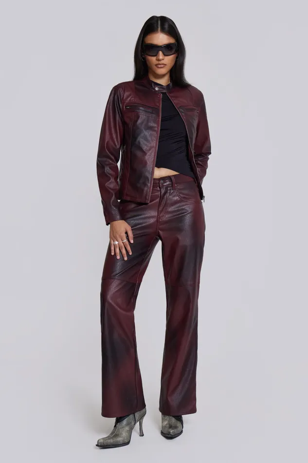 Outerwear Jaded London Women Shop Oxblood Piston Jacket