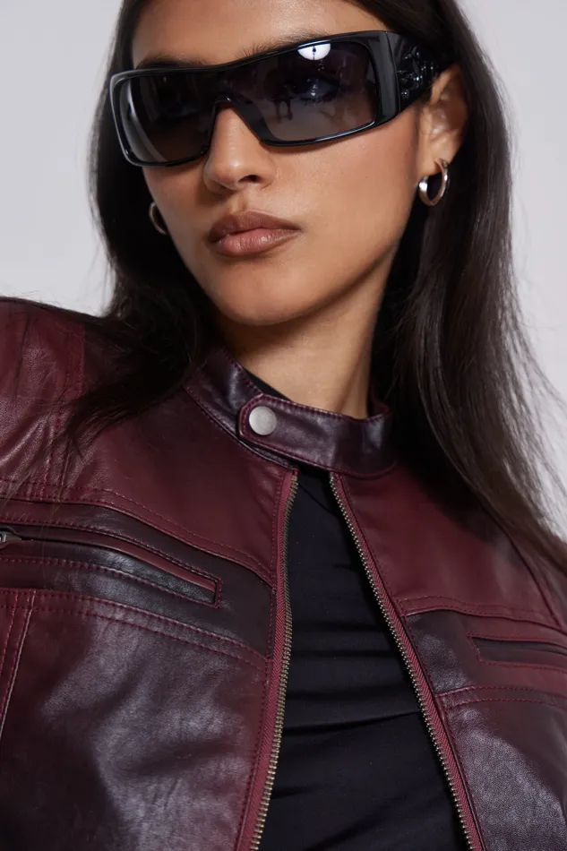 Outerwear Jaded London Women Shop Oxblood Piston Jacket