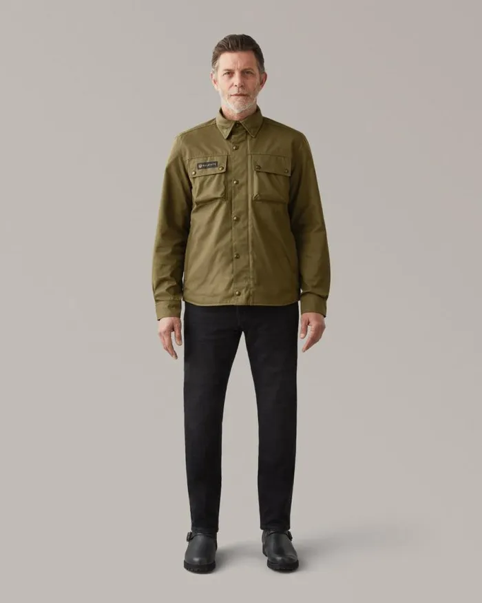 Overshirts Men Belstaff Mansion Motorcycle Shirt Belstaff Olive Overshirts Men Belstaff Mansion Motorcycle Shirt Belstaff Olive