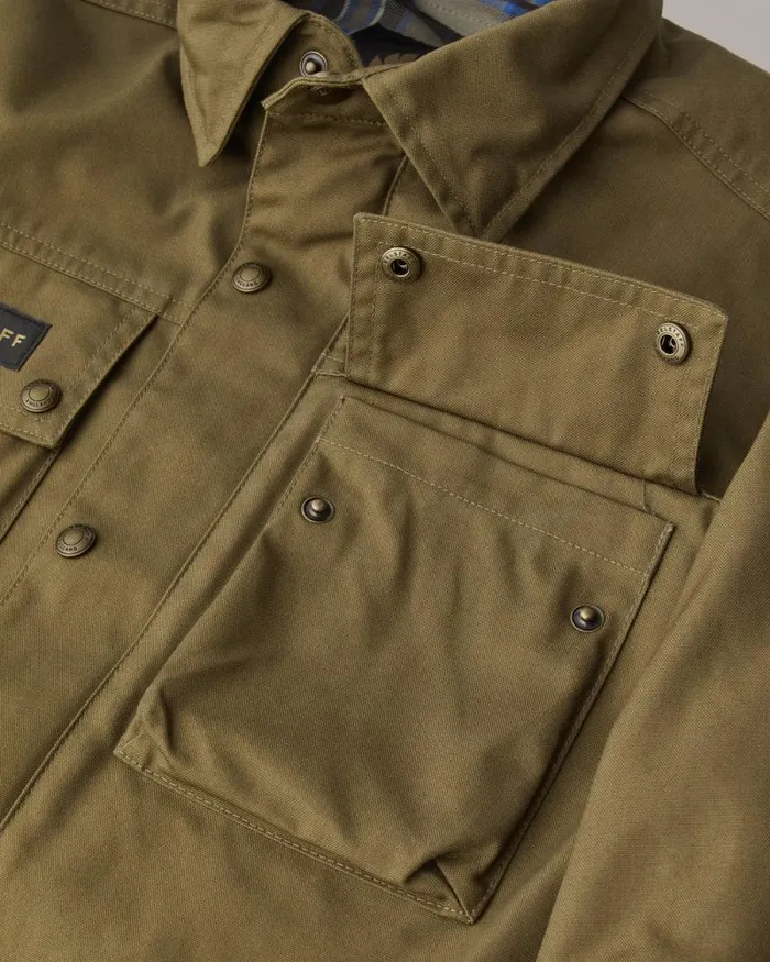 Overshirts Men Belstaff Mansion Motorcycle Shirt Belstaff Olive Overshirts Men Belstaff Mansion Motorcycle Shirt Belstaff Olive