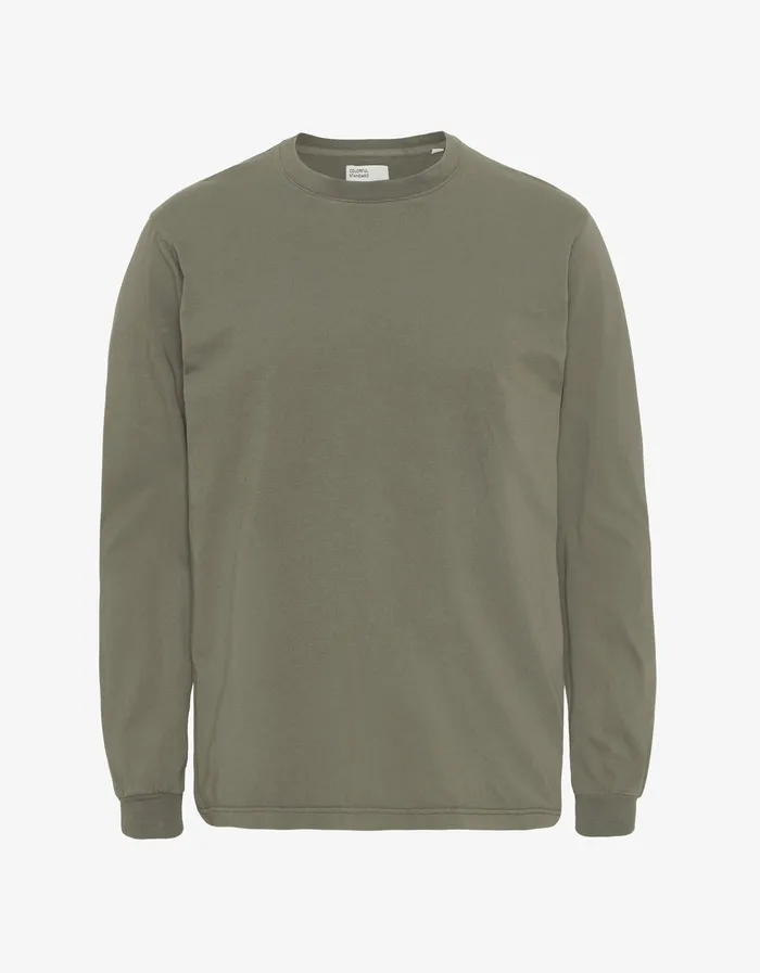 Oversized Organic LS TShirt 8211 Dusty Olive TShirts Colorfulstandard Women