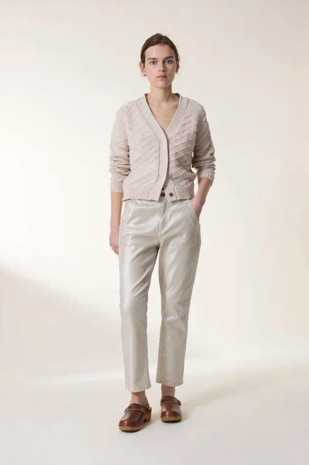 Pants and Jeans Women Leon and Harper Pantalon Edgara Dulce Silver