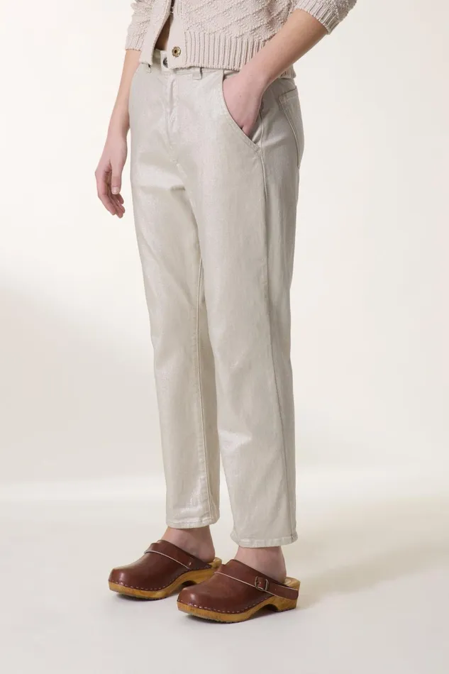 Pants and Jeans Women Leon and Harper Pantalon Edgara Dulce Silver
