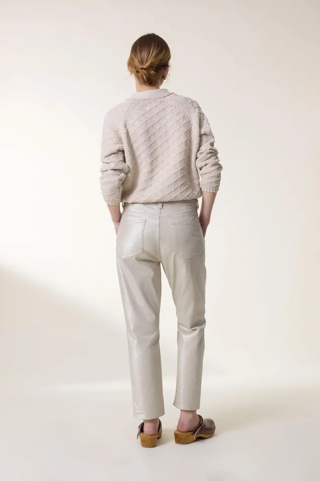 Pants and Jeans Women Leon and Harper Pantalon Edgara Dulce Silver