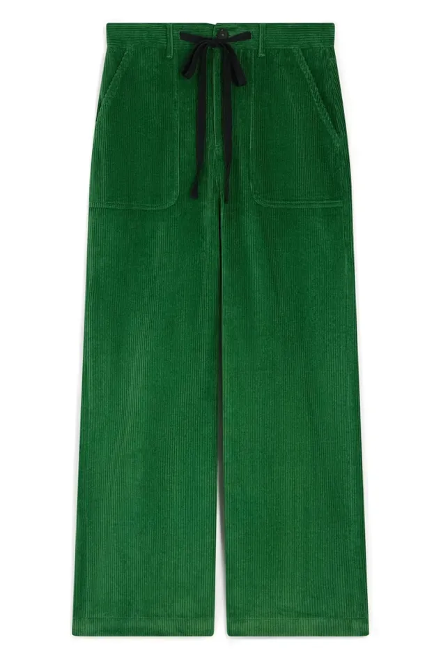 Pants and Jeans Women Leon and Harper Philou Plain Trousers Green