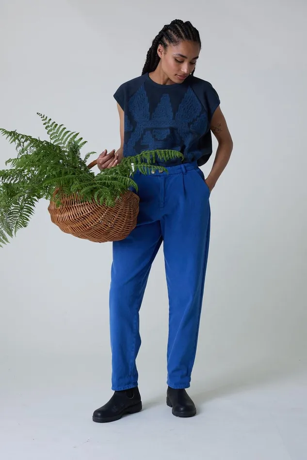 Pants and Jeans Women Leon and Harper Prodige Pln1 Trousers Blue