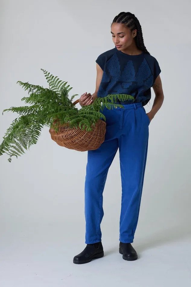 Pants and Jeans Women Leon and Harper Prodige Pln1 Trousers Blue