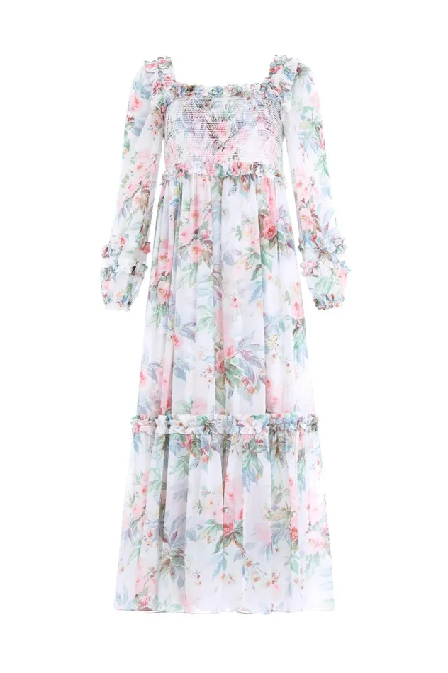 Paradise Garden Maria Chiffon Ankle Gown Multi Women Needle and Thread Dresses