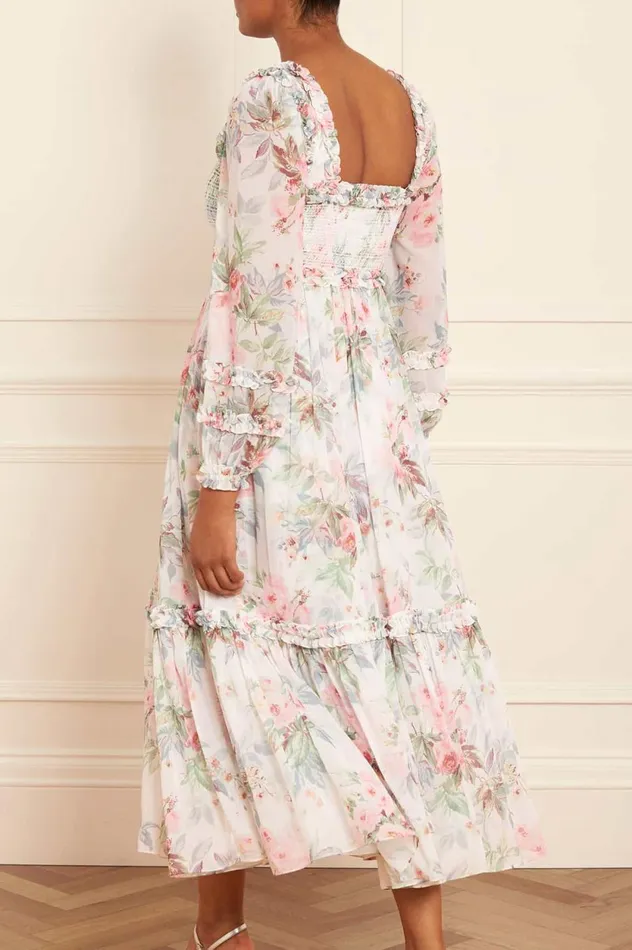 Paradise Garden Maria Chiffon Ankle Gown Multi Women Needle and Thread Dresses