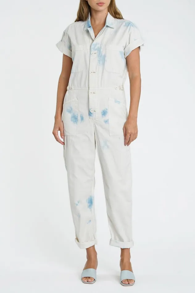 Pistola Denim Grover Short Sleeve Field Suit 8211 Blue Surf Women Jumpsuits and Dresses