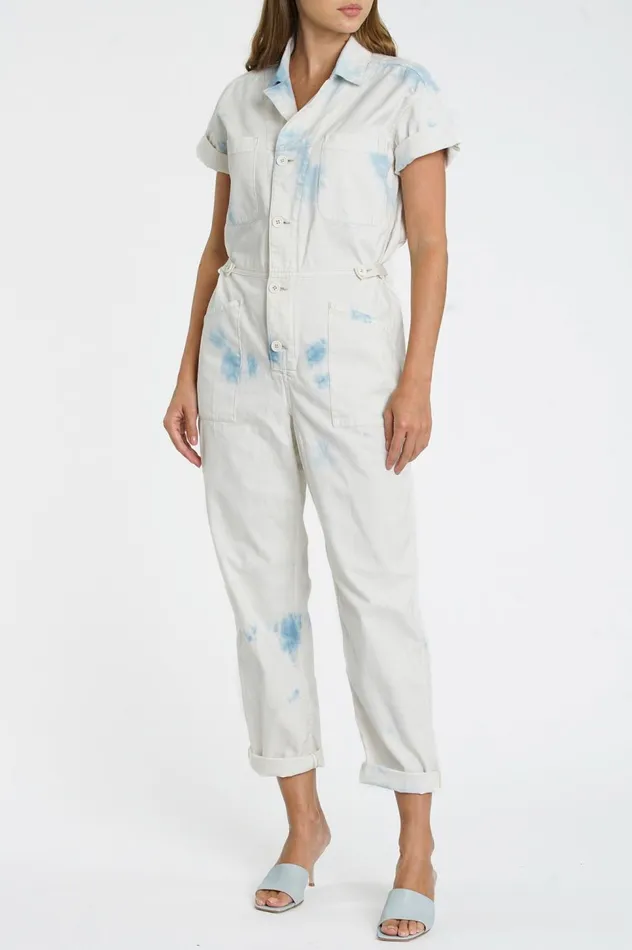 Pistola Denim Grover Short Sleeve Field Suit 8211 Blue Surf Women Jumpsuits and Dresses