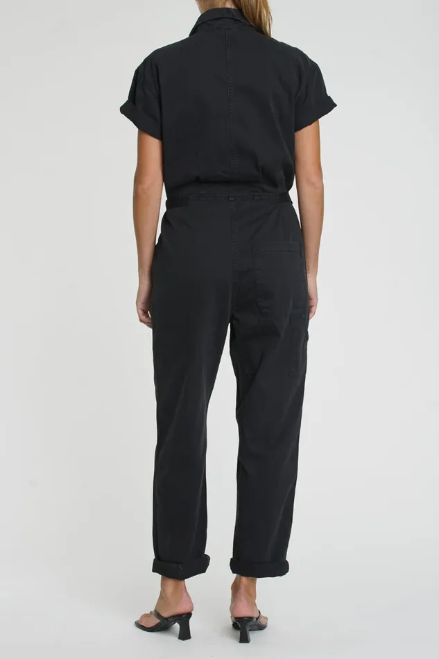 Pistola Denim Grover Short Sleeve Field Suit 8211 Fade To Black Women Jumpsuits and Dresses