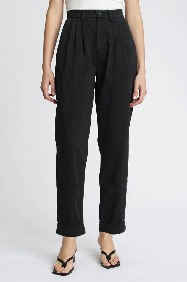 Pistola Denim Kellin Pleated Trouser 8211 Fade To Black Women Pants
