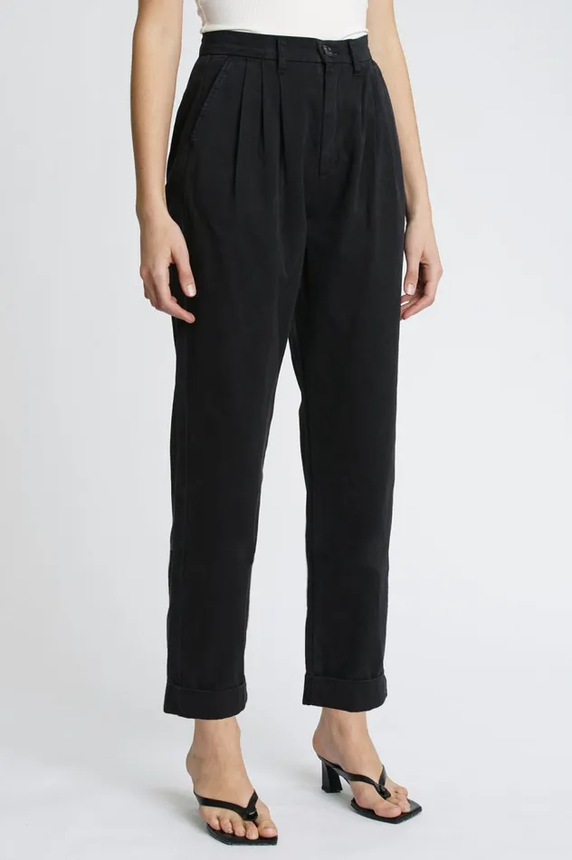 Pistola Denim Kellin Pleated Trouser 8211 Fade To Black Women Pants