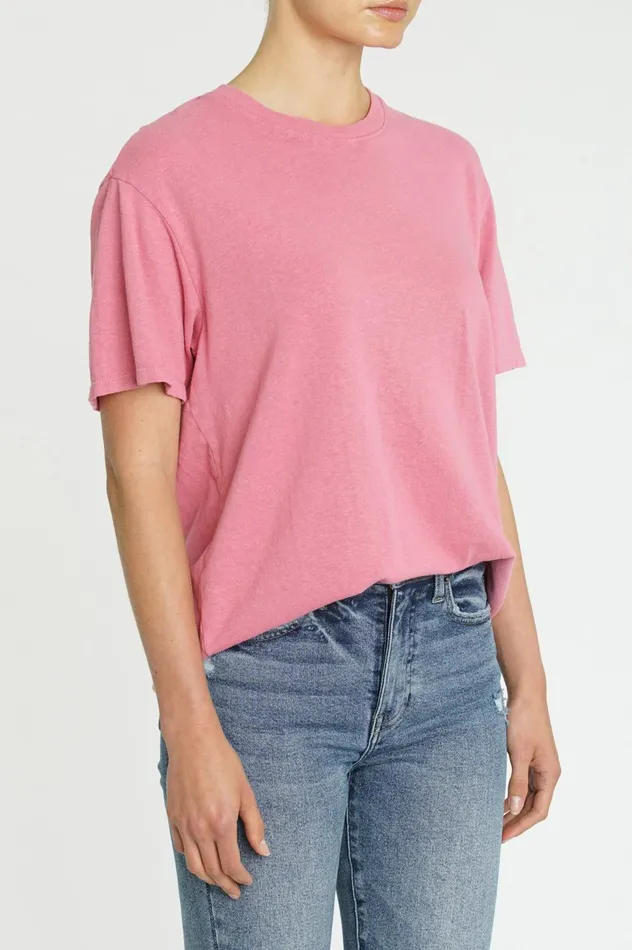 Pistola Denim Palmer Hemp Box Tee 8211 Flamingo Women Tops