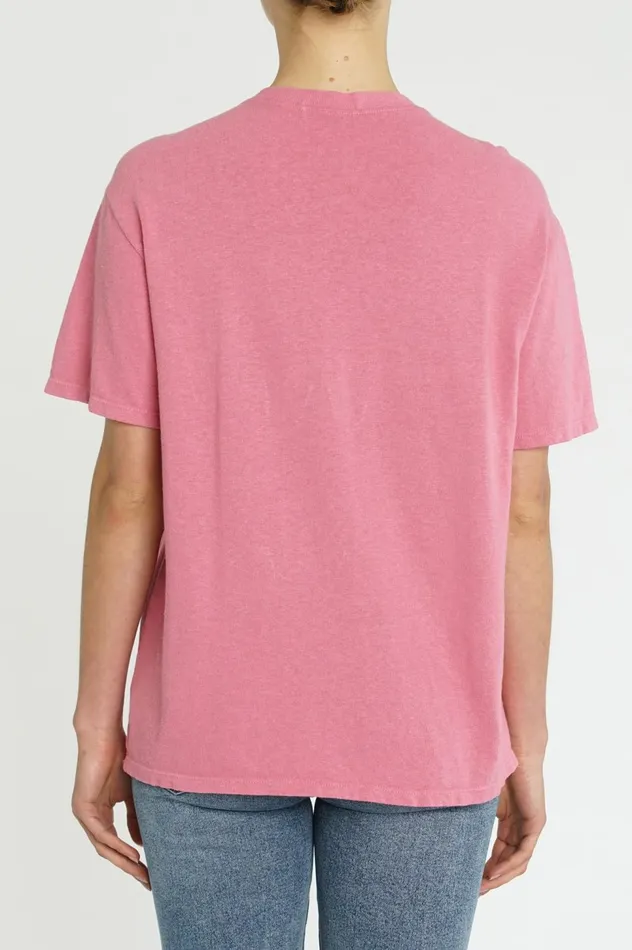 Pistola Denim Palmer Hemp Box Tee 8211 Flamingo Women Tops