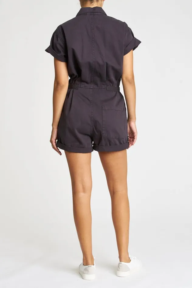 Pistola Denim Parker Field Suit Short 8211 Licorice Women Jumpsuits and Dresses
