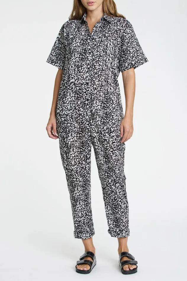 Pistola Denim Sabine Slouchy Jumpsuit 8211 White Noise Women Jumpsuits and Dresses