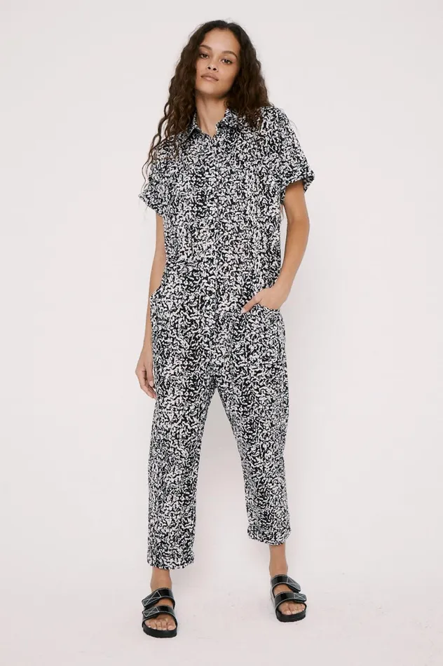 Pistola Denim Sabine Slouchy Jumpsuit 8211 White Noise Women Jumpsuits and Dresses