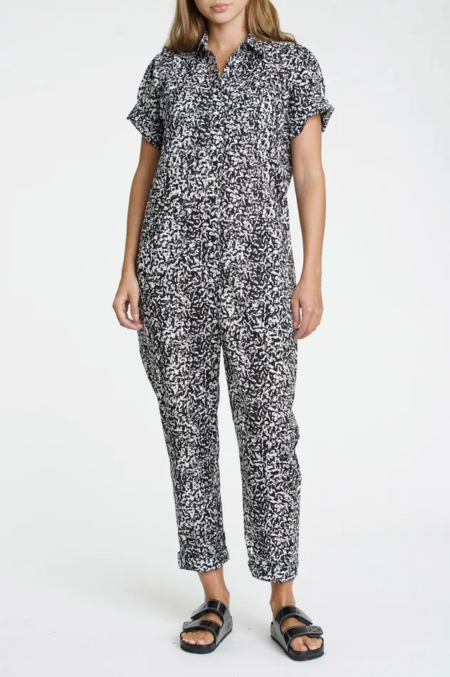 Pistola Denim Sabine Slouchy Jumpsuit 8211 White Noise Women Jumpsuits and Dresses