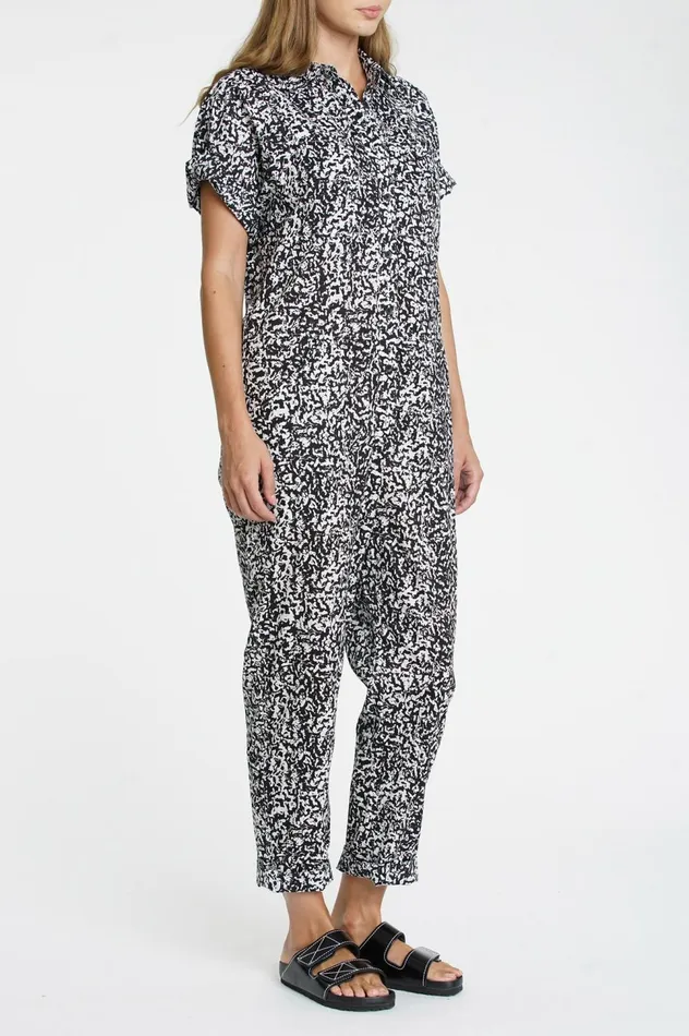 Pistola Denim Sabine Slouchy Jumpsuit 8211 White Noise Women Jumpsuits and Dresses