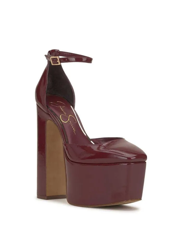 Platforms Shoes Jessica Simpson Pinkston Platform Pump In Malbec