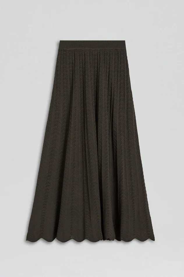 PLEAT LACE SKIRT JUNGLE Women Skirts Scanlan Theodore PLEAT LACE SKIRT JUNGLE Women Skirts Scanlan Theodore