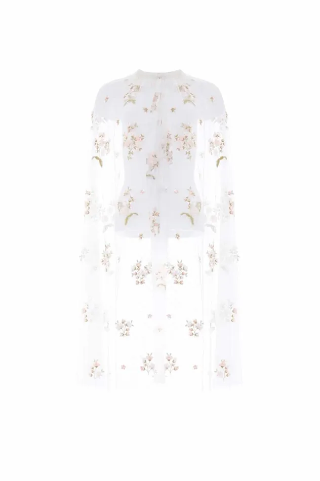 Posy Midaxi Open Cape Champagne Women Needle and Thread Capes