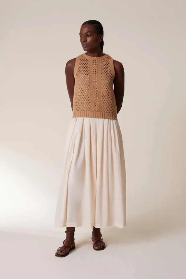 Pulls and Vests Women Leon and Harper Maaike Plain Jumper Oatmeal