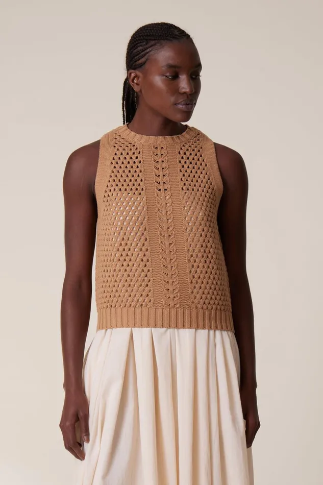 Pulls and Vests Women Leon and Harper Maaike Plain Jumper Oatmeal