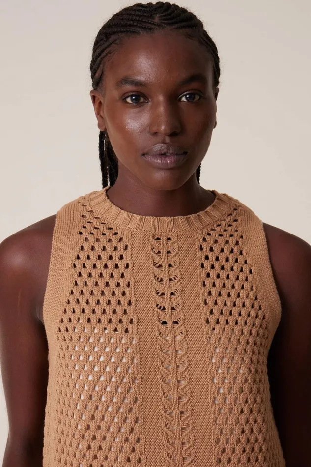 Pulls and Vests Women Leon and Harper Maaike Plain Jumper Oatmeal