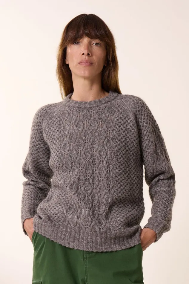 Pulls and Vests Women Leon and Harper Marius Chn Jumper Grey