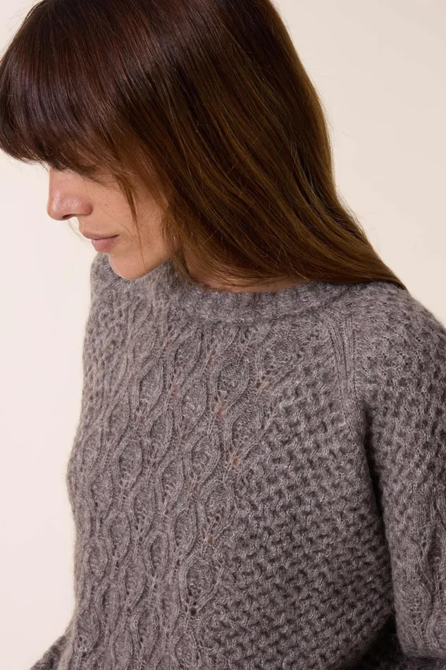 Pulls and Vests Women Leon and Harper Marius Chn Jumper Grey