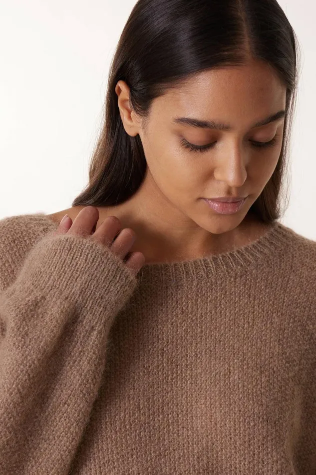 Pulls and Vests Women Leon and Harper Meiko Plain Jumper Beige