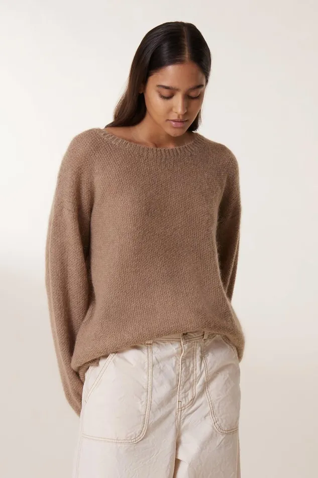 Pulls and Vests Women Leon and Harper Meiko Plain Jumper Beige