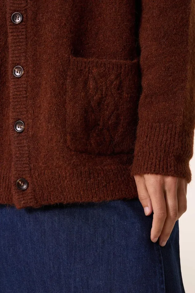 Pulls and Vests Women Leon and Harper Monaco Chn Cardigan Brown