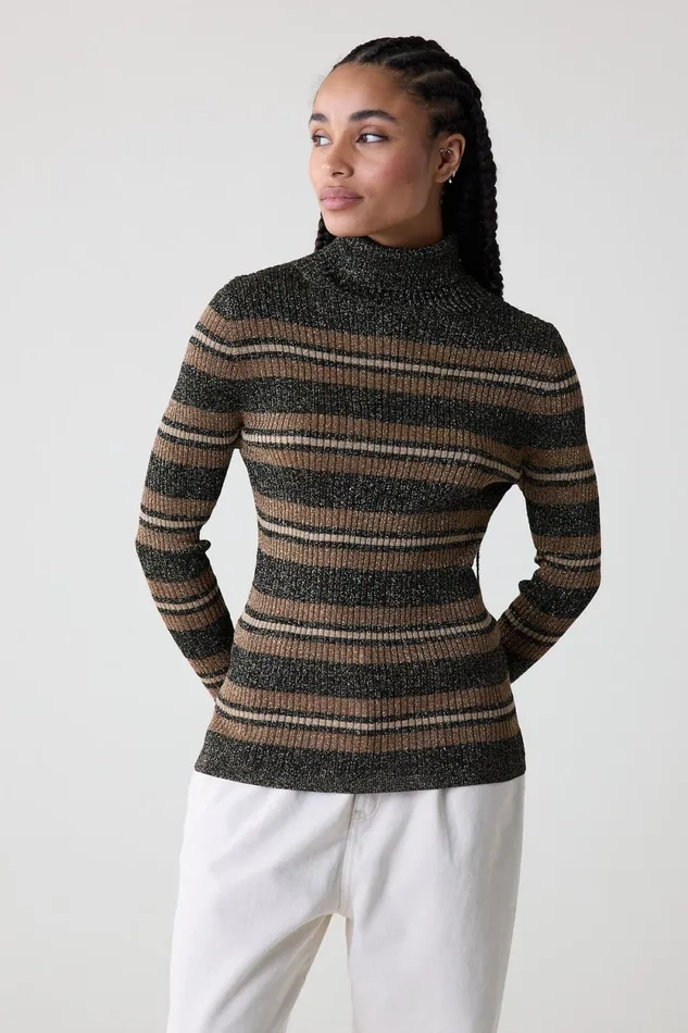 Pulls and Vests Women Leon and Harper Mular Stripe Jumper Black