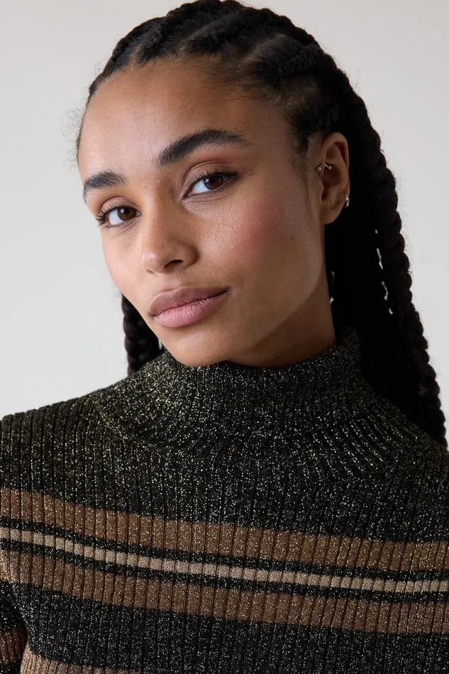 Pulls and Vests Women Leon and Harper Mular Stripe Jumper Black