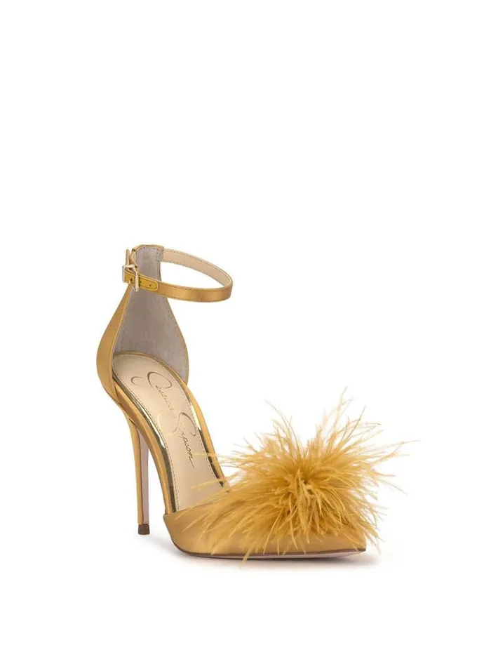 Pumps Shoes Jessica Simpson Wolistie High Heel In Satin Brass