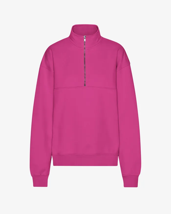 Quarter Zips Organic Quarter Zip 8211 Magenta Blaze 8211 Colorfulstandard Women