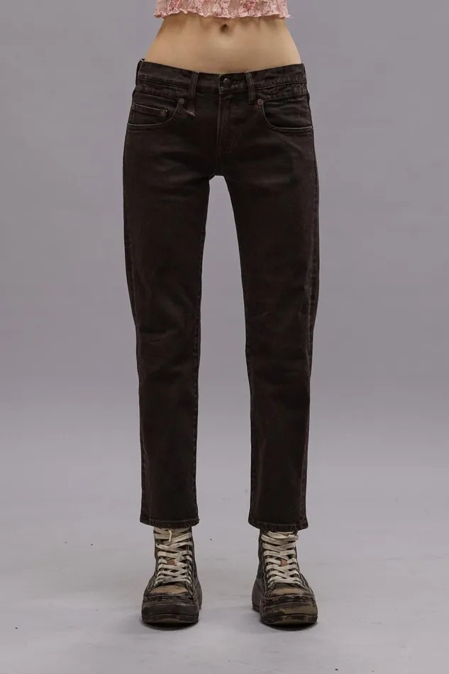R13 Boy Straight Women BOY STRAIGHT JEAN 8211 CHOCOLATE BROWN STRETCH